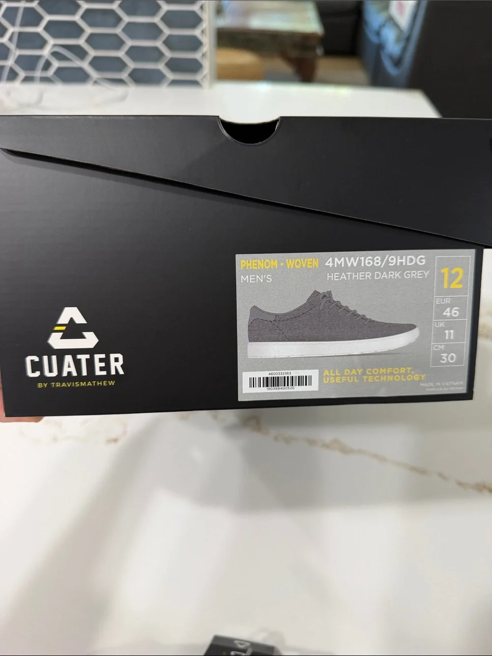 NWT Cuater by Travis Mathew Phenom Woven in Heather Dark Grey | 12